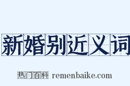 新婚别近义词是什么意思的图片